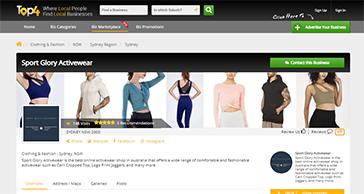 Sport Glory Activewear - Top4 Technology