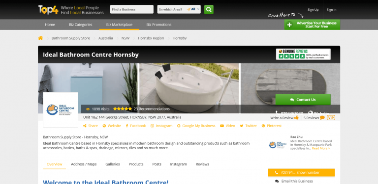 Ideal Bathroom Centre - Digital Marketing Case Study - Top4 Technology