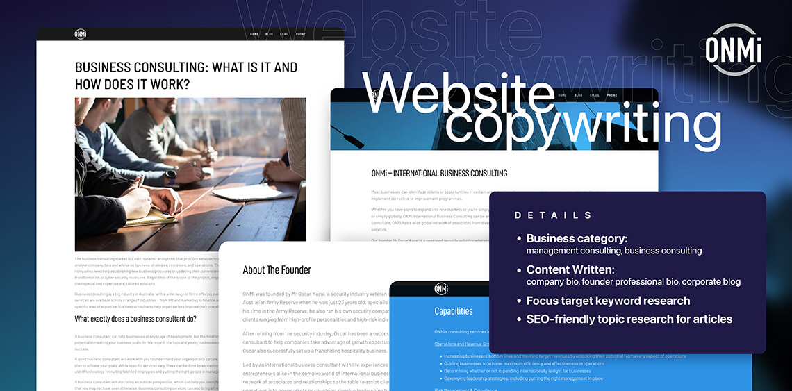 copywriting for business consulting & management consulting – Top4 Technology